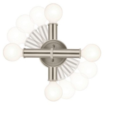Brushed Nickel 2-Light Vertical/Horizontal Sconce