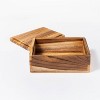 6" x 8" Teak Wood Box Natural - Threshold™ designed with Studio McGee - image 4 of 4
