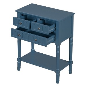 Ridstar 31.4 in. H Blue Console Tables with Three Storage Drawers & Bottom Shelf - 1 of 4