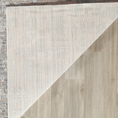 Valencia Grey and Multicolor Synthetic 3' x 5' Area Rug