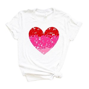 Simply Sage Market Women's Heart Ombre Short Sleeve Garment Dyed Tee - 1 of 3