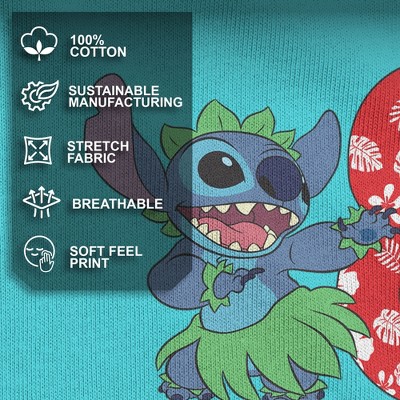 Lilo & Stitch Girl's Lilo & Stitch 8th Birthday Hula Dance T-Shirt - Tahiti Blue - Large — фото 4