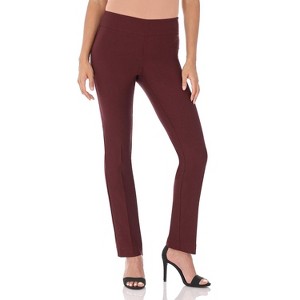 Rekucci Women's Ease into Comfort Straight-Leg Pants with Tummy Control - 1 of 4