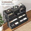 10-Drawer Media Console & Dresser - Steel Frame, Wood Top Fabric Storage for Bedroom, Nursery, Living Room - 4 of 4