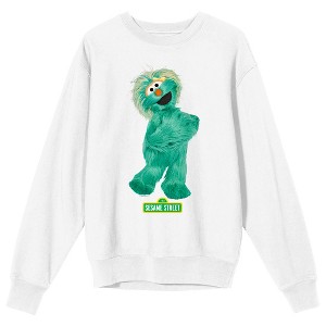 Sesame Street Rosita Standing Pose Crew Neck Long Sleeve White Adult Sweatshirt - 1 of 3