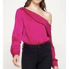 Women's One Shoulder Satin Bodysuit - Strut & Bolt - 2 of 4