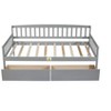 NicBex Twin Size Pine Wood Daybed with 2 Drawers,Sofa Bed Frame for Bedroom,Living Room,Apartment - 4 of 4
