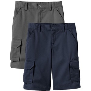 Galaxy Approved  Boy's Stretch Cotton Cargo Shorts-2 Pack - 1 of 4