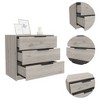 NicBex 3 Drawers Dresser for Bedroom,Modern Style Wooden Drawers with Black Handle,Dressers for Kids Room,Living Room,Entry and Hallway - 4 of 4
