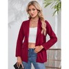 Blazer For Women Long Sleeve Open Front Casual Single Breasted Office Blazer With Pockets - 3 of 4