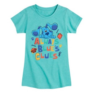 Girls' - Blue's Clues & You! - Always Blue's Clues Fitted Short Sleeve Graphic T-Shirt - 1 of 4