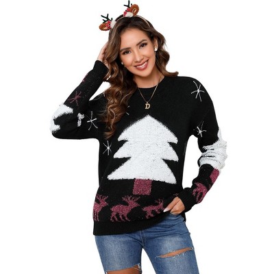 Whizmax Ugly Chirstmas Sweaters For Women Long Sleeve Funny Xmas ...