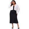 Agnes Orinda Women's Plus Size Winter Warm Collarless Faux Fur Fuzzy Cropped Shrugs - 3 of 4