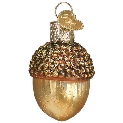 Old World Christmas Glass Blown Ornament for Christmas Tree, Small Acorn