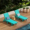 WestinTrends Poly Reclining Outdoor Patio Chaise Lounge Chair Adjustable (Set of 2) - 2 of 4