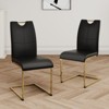 NicBex Modern Dining Chairs with Faux Leather Padded Seat,Armless Chairs with Chrome Metal Legs for Kitchen,Living Room - 2 of 4