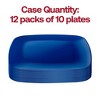 Smarty Had A Party 8.5" Blue Flat Rounded Square Plastic Buffet Plates - 120 pcs - 4 of 4