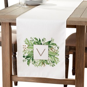 Personalization Mall Greenery Monogram Personalized Table Runner - 1 of 1