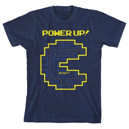 Pacman Power Up! Youth Navy Blue Graphic Tee-xs : Target