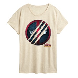 Women's - Marvel - Deadpool & Wolverine Scratch Logo Short Sleeve Graphic T-Shirt - 1 of 4