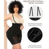 SHAPELLX Fajas Colombianas Shapewear for Women Tummy Control Plus Size Postpartum Body Shaper Butt Lifting Bodysuit—Black 38 - 2 of 3
