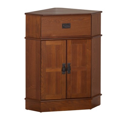 Mission 2 Door 1 Drawer Corner Storage Cabinet Oak Buylateral Target