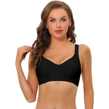 Allegra K Women's Wireless Full Coverage Smoothing No Show Everyday  Bralette Black Small : Target