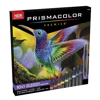 Prismacolor Premier 10pk Markers Dual-Ended Chisel Fine Tip