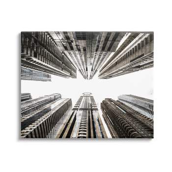 Stupell Industries Looming City Buildings Looking Up Urban Architecture Canvas Wall Art