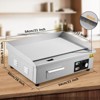 21 Inch Commercial Electric Griddle - 1600W Stainless Steel Flat Top Grill, 122-572¨H Adjustable Temp, Countertop BBQ Teppanyaki - 3 of 4
