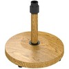 Outsunny Patio Umbrella Base Holder Outdoor Umbrella Stand with Adjustable Pads for Garden Poolside, Nature Wood - 4 of 4