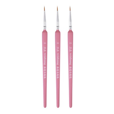 Unique Bargains Detail Nylon Miniature Painting Brush 3 Pcs