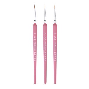 Unique Bargains Detail Nylon Miniature Painting Brush 3 Pcs - 1 of 4