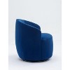 Sapphtopaz 1pc Teddy Fabric Swivel Accent Chair Upholstered Barrel Lounge Chair with Metal Legs, Living Room Chair Swivel Chair for Living Room - 3 of 4