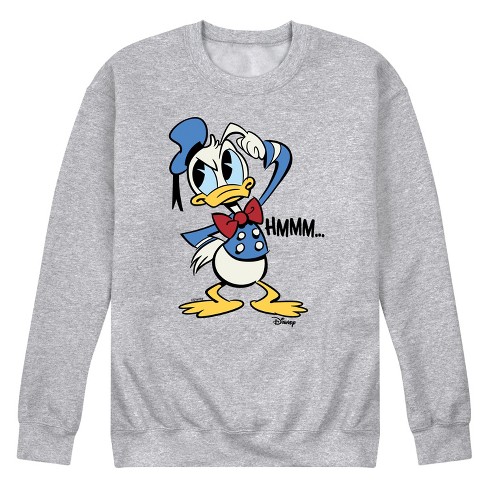 Men's - Disney - Donald Duck Thinking Graphic Fleece Sweatshirt - image 1 of 4