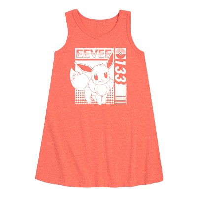 Girls' - Pokémon - EEVEE 133 Graphic Sleeveless Aline Dress