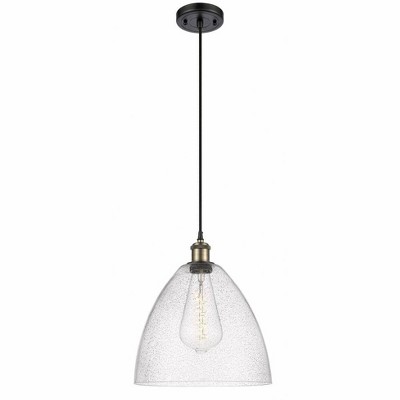Innovations Lighting Bristol Glass 1 - Light Pendant in  Black Antique Brass