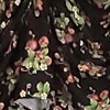 RLF Home Strawberry Fields 3-Scoop Victory Swag for your Your Home Decor 4" Top Tabs Center 25" Tails 50" x 18" Black - 3 of 3
