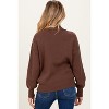 Pinkblush Brown Wide Neck Drop Shoulder Maternity Sweater - 4 of 4