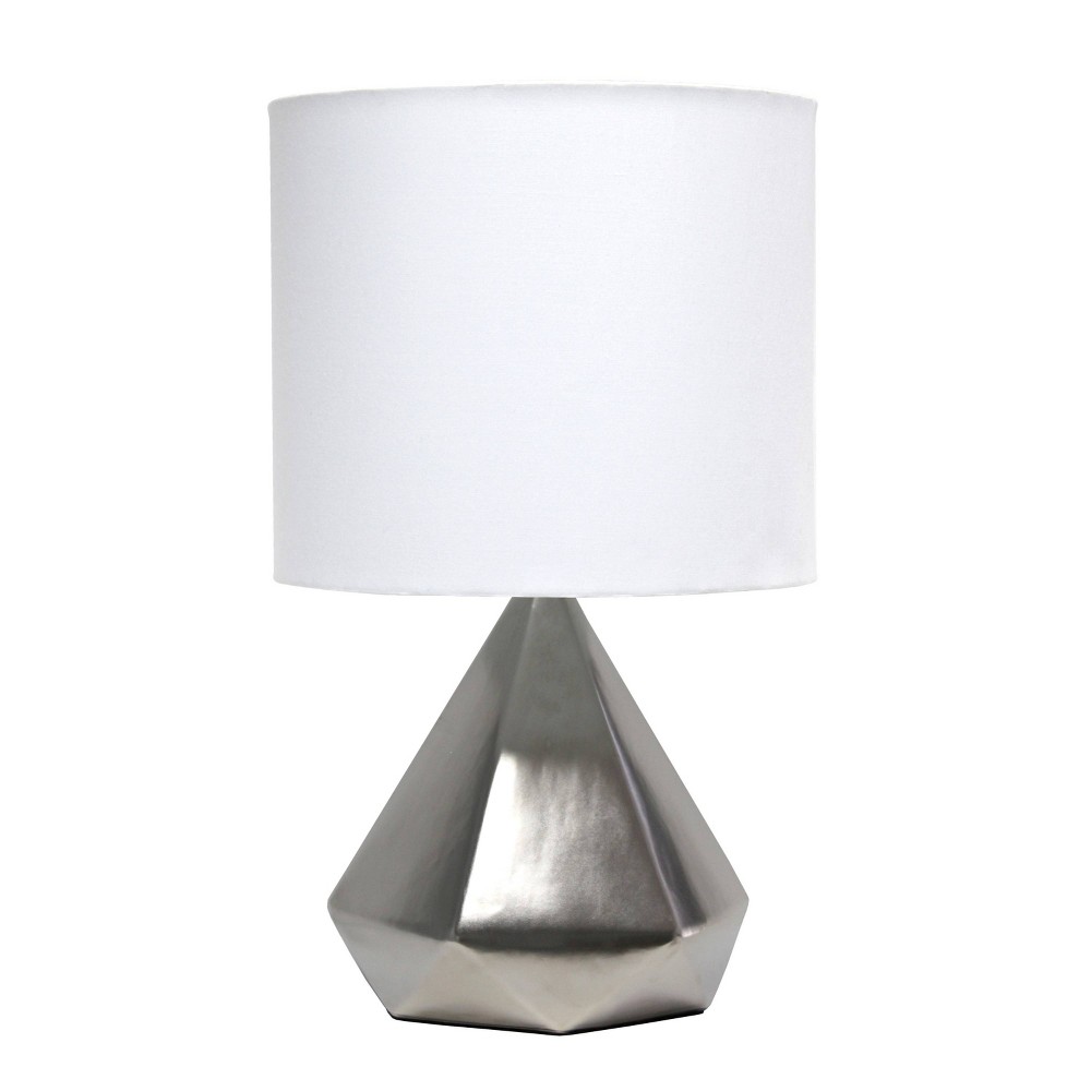Photos - Floodlight / Street Light Pyramid Table Lamp Silver - Simple Designs