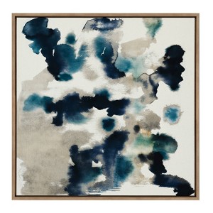 30" x 30" Sylvie Gilded Watercolor Framed Canvas by Amy Lighthall Gold - Kate & Laurel All Things Decor: Modern Vertical Wall Decor - 1 of 4