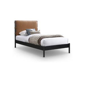 Meridian Furniture,Abigail Vegan Leather Bed - 1 of 4
