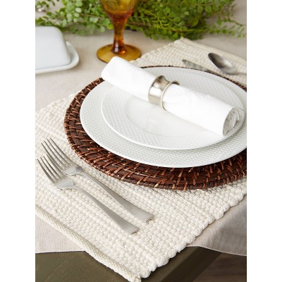 Natural Cotton Chindi Rectangular Placemats Set of 6
