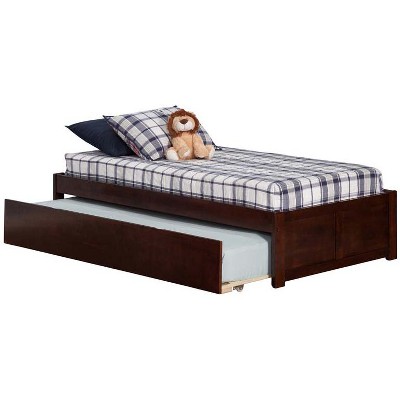 Atlantic Furniture Concord Twin w/ Urban Trundle Antique Walnut