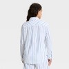 Women's Striped Cotton Blend Long Sleeve Pajama Shirt - Auden™ - 2 of 4