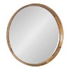 Kate and Laurel Prema Wood Framed Mirror, 28" Diameter, Natural - 4 of 4