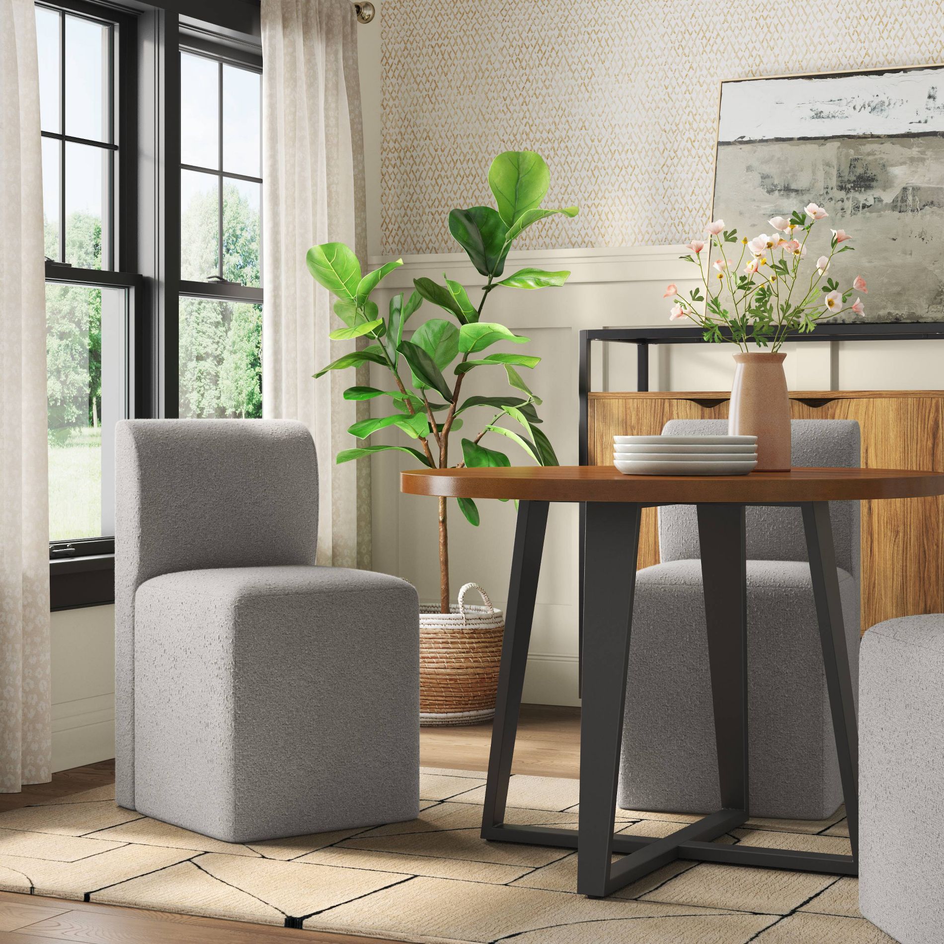 Cora Dining Chair in Milano Elephant - Threshold™