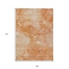 Salmon Peach And Ivory Nautical Washable Indoor Outdoor Area Rug - 3 of 4