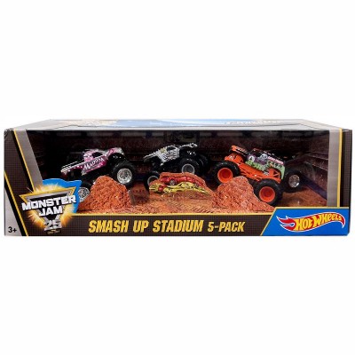 monster jam smash up stadium 5 pack