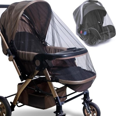 2 Pack Baby Stroller Mosquito Net ,Durable Mesh Protection Breathable Universal Fit Insect Barrier